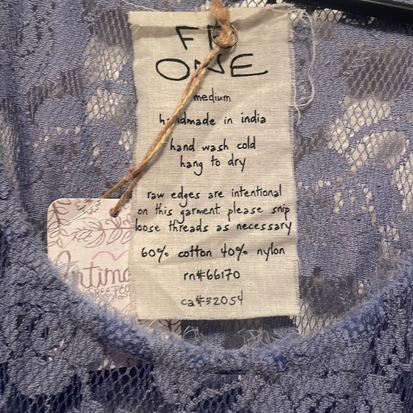 NWT Free People light blue lace slip dress - Picture 4 of 4